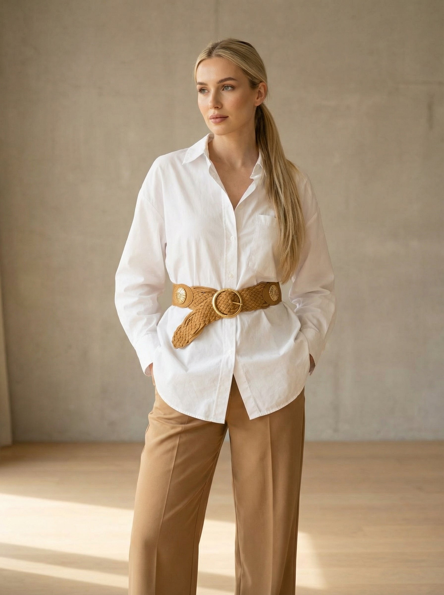 SUOSDEY Cintura intrecciata in rattan da donna, ampia SUOSDEY Cintura intrecciata in rattan da donna, ampia