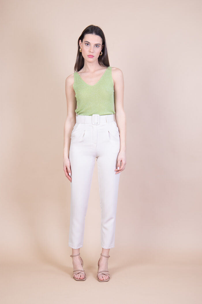 Pantalone elegante con cintura