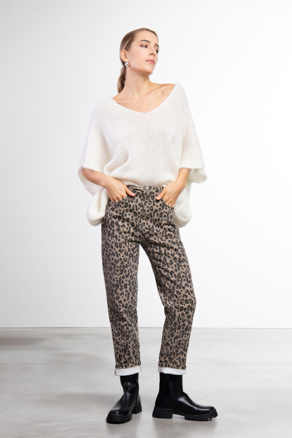 Jeans leopardato