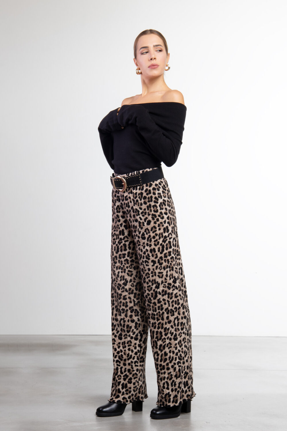 Pantalone lungo leopardato