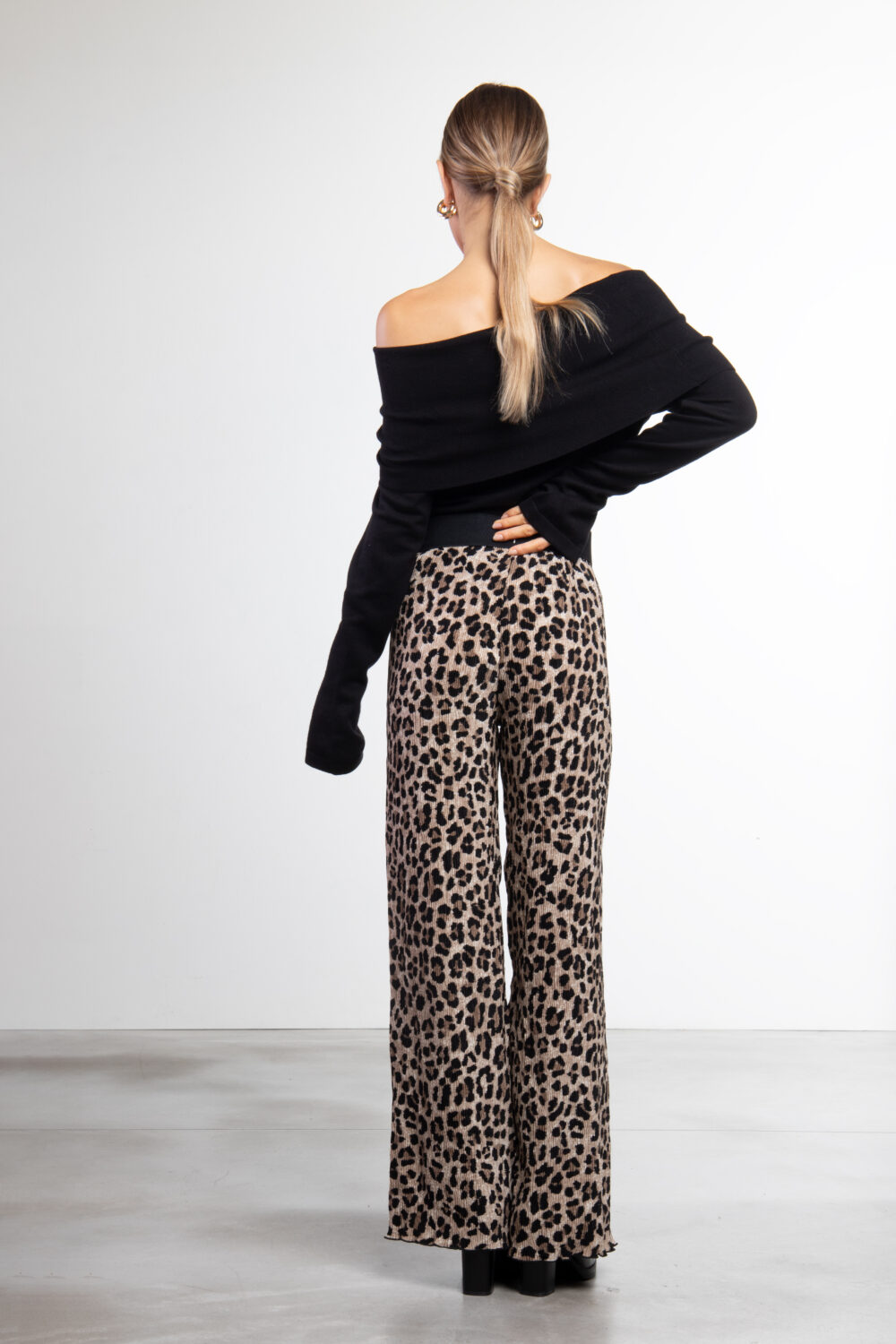 Pantalone lungo leopardato