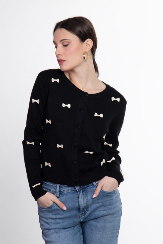 Cardigan con fiocchi