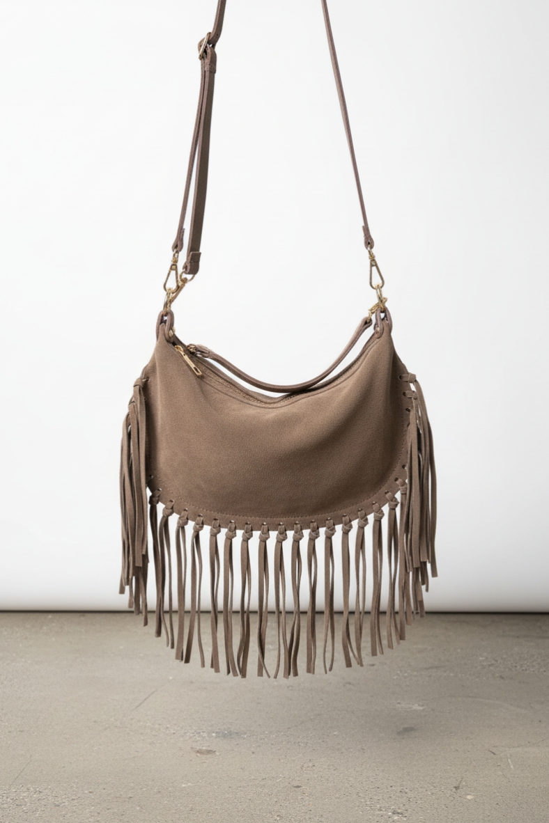 BOR-B040925GA-TAUPE-20251015092858 Borsa in pelle scamosciata con frange