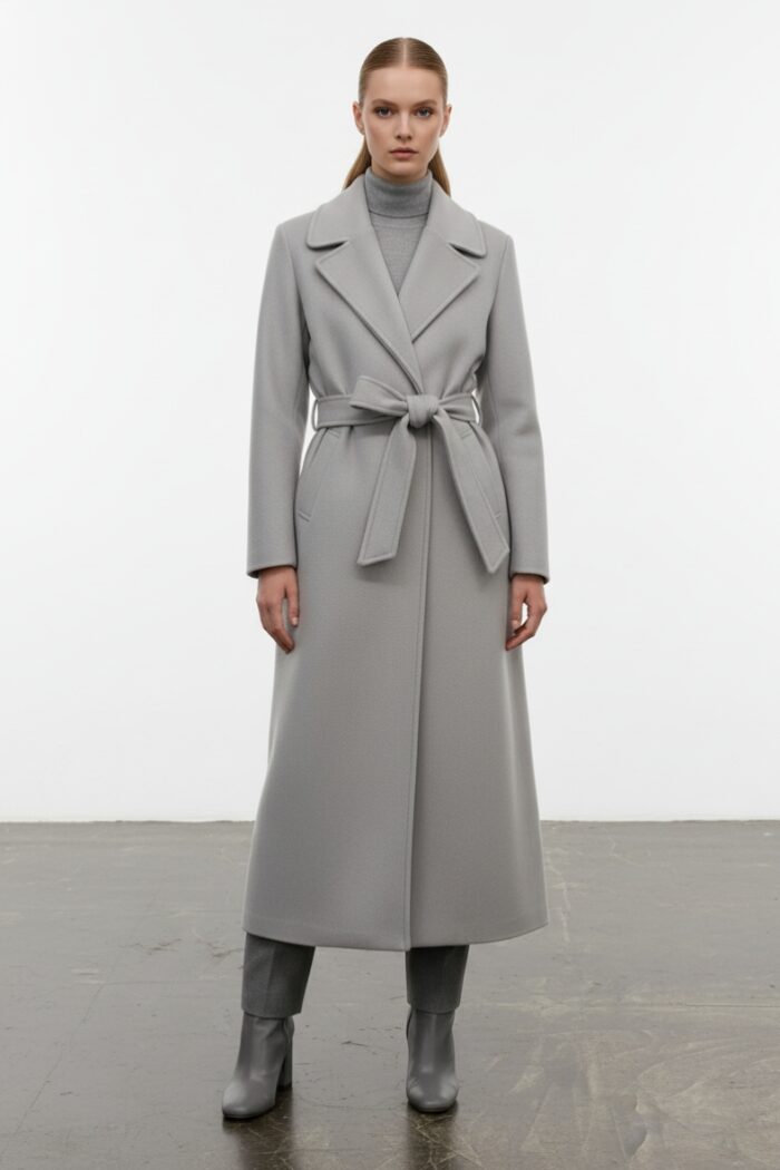 Cappotto lungo con cintura