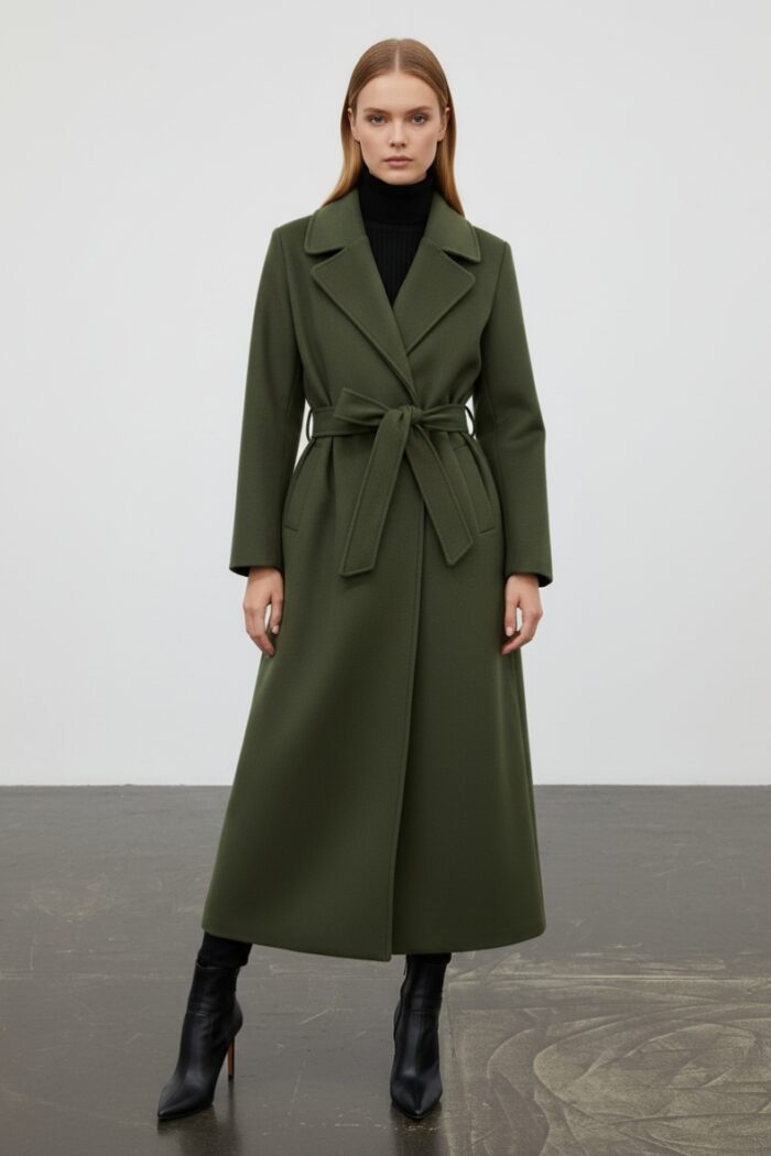 Cappotto lungo con cintura
