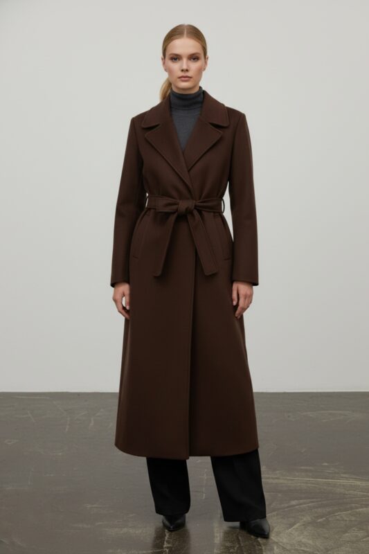 Cappotto lungo con cintura