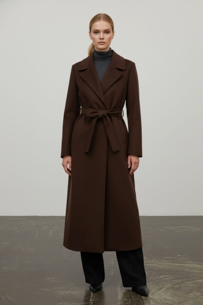 Cappotto lungo con cintura