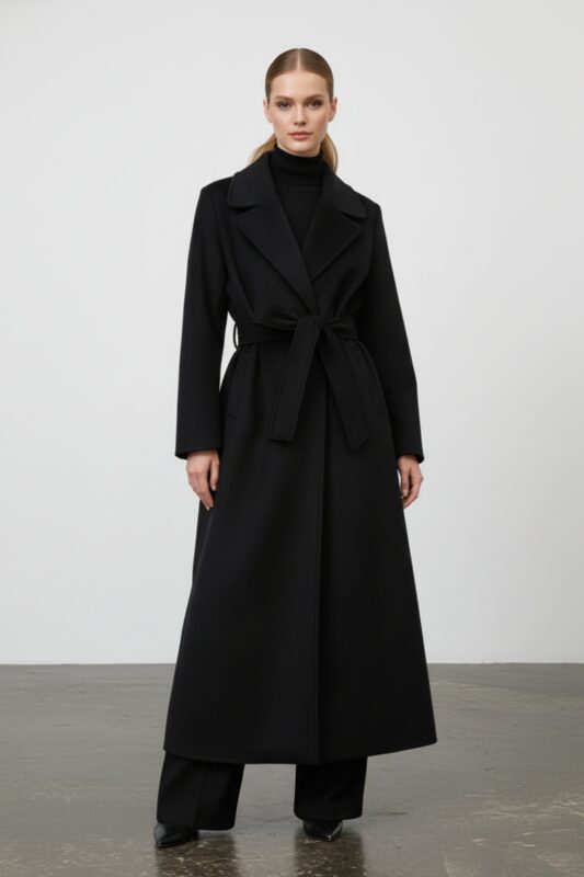 Cappotto lungo con cintura