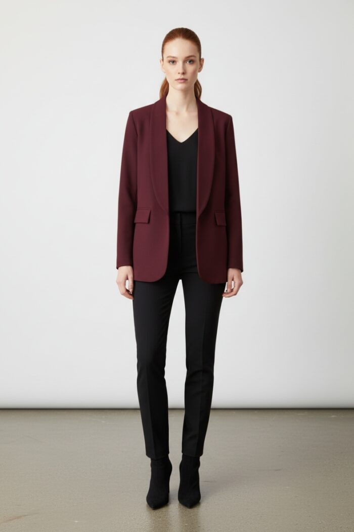 Giacca stile blazer con collo smoking