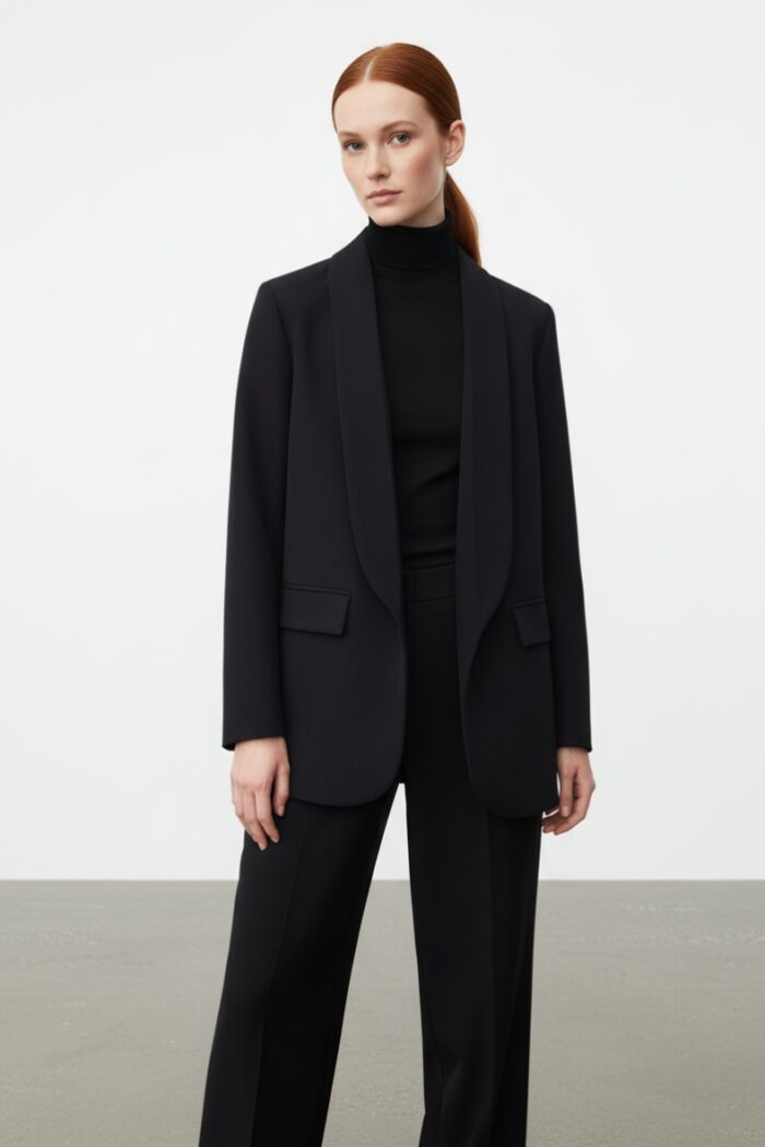 Giacca stile blazer con collo smoking