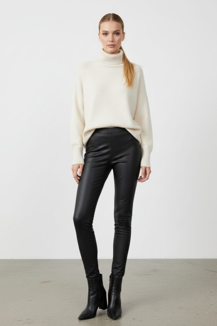 Leggins in pelle