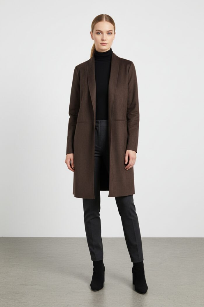 Cardigan effetto scamosciato